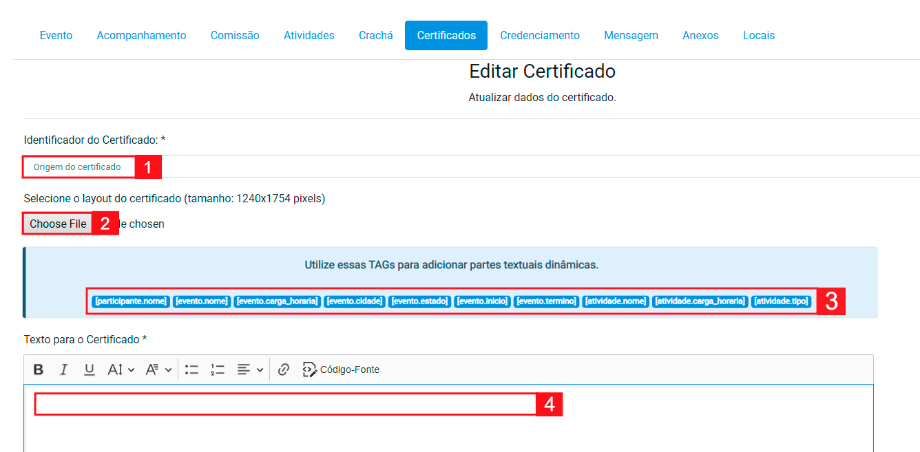 Preencher dados Atividade
