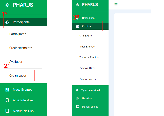 Processo de acessar de evento