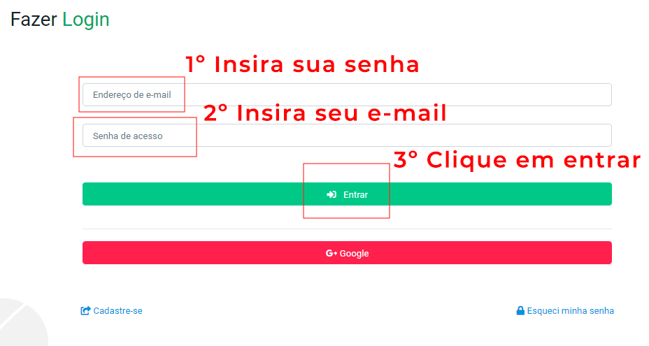 Processo de login