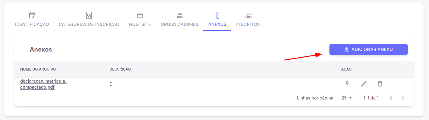 Adição de Anexo