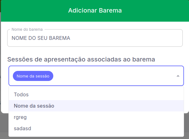 Adicionar Barema