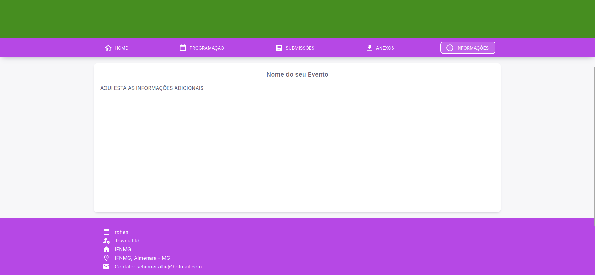 Informações Adicionais