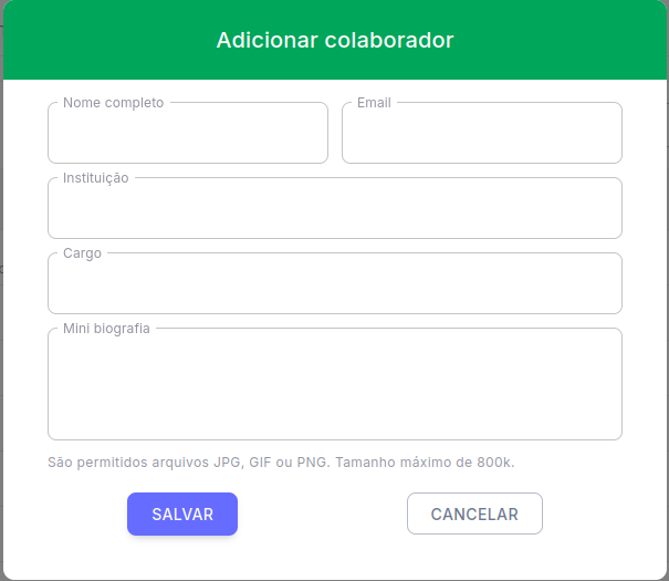 Adicionar Colaboradores